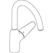 Hansgrohe - Spültischmischer 220 FOCUS M42 1jet edelstahl-optik