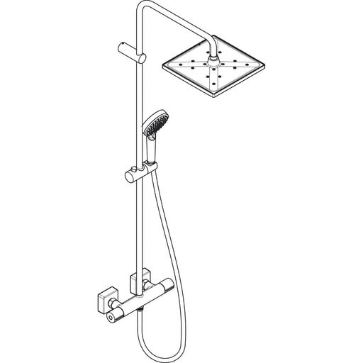 Hansgrohe - Showerpipe 240 1jet Vernis Shape mattschwarz mit Brausethermostat
