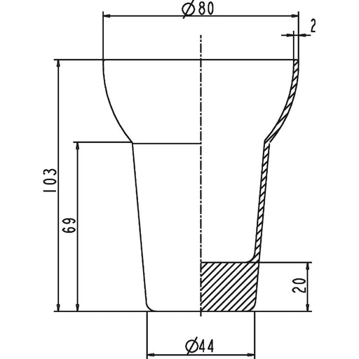 Ideal Standard - Ersatzmundglas JADO 599.229.000.999, opal