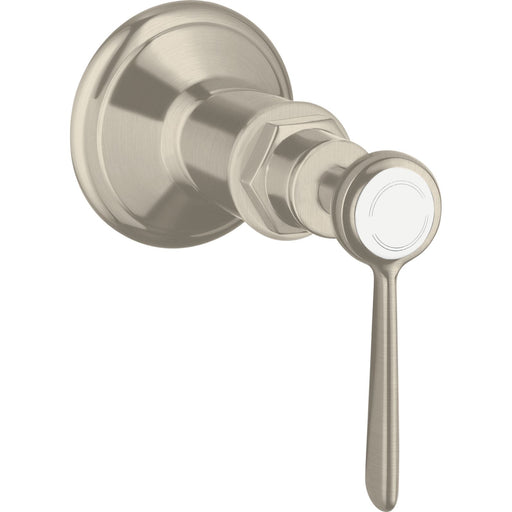 Hansgrohe - Absperrventil Unterputz AXOR Montreux Fertigset Hebelgriff brushed nickel