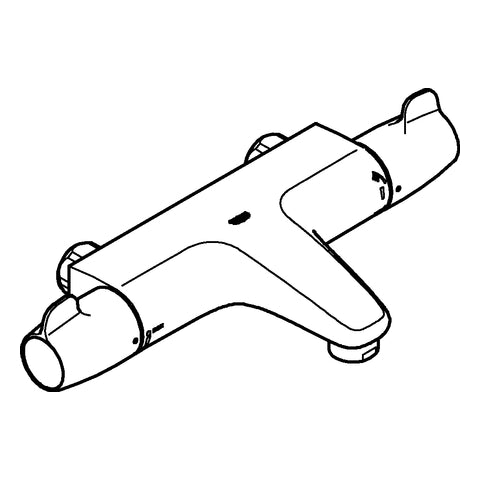 Grohe - THM-Wannenbatt. GROHTHERM Special 34671 o. S-Anschl. u. Abdeckungen chrom