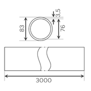 Fornatis - Rohr DN 80x3000 per Stück