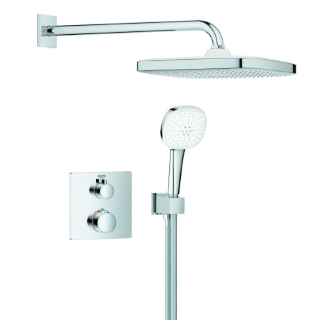 Grohe - UP-Duschsystem Grohtherm 103995 eckig 2 ASV für Duschrahmen Mono chrom