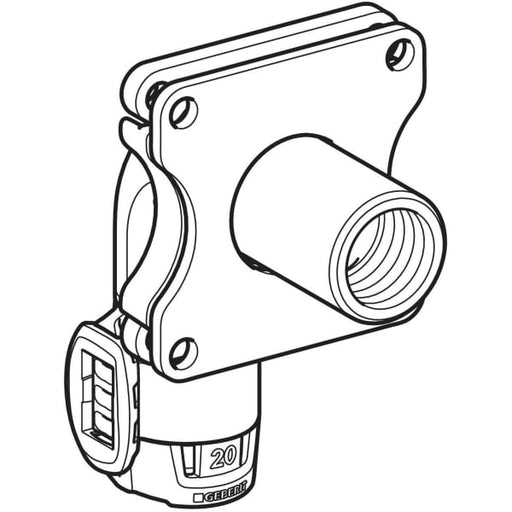 Geberit Vertriebs - FlowFit Bogenwanddurchführung 90Gr RG+ d16-Rp1/2