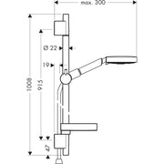 Hansgrohe - Brausegarnitur RAINDANCE S 120 Air 3jet UNICA S Puro 900mm 27884000 chrom