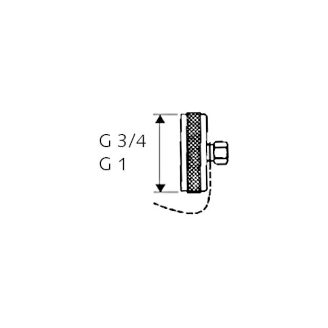 SCHELL - Verschlusskappe Kette, Dichtscheibe, G 3/4 IG, messing