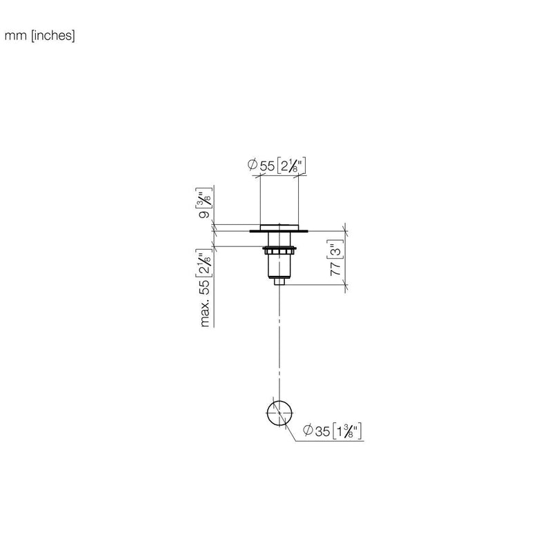 Dornbracht - Bedienknopf AIR SWITCH runde Rosette 10713970 messing gebürstet