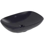 VILLEROY & BOCH - Aufsatzwaschbecken eckig 620x420mm o.Hahnl/Überlauf CeramicPlus Pure Black