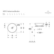 VILLEROY & BOCH - Aufsatzwaschbecken rund 420mm ohne Hahnloch/Überlauf weiß