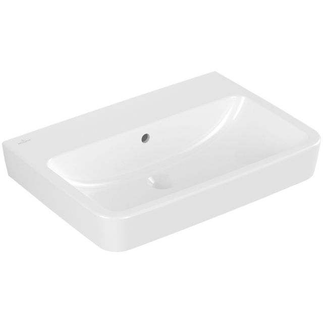 VILLEROY & BOCH - Waschbecken O.novo 650x460mm Eckig mit Überlauf Weiß Alpin CeramicPlus