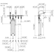 Dornbracht - Wannen-Fünflochbatterie CYO 27523811 chrom