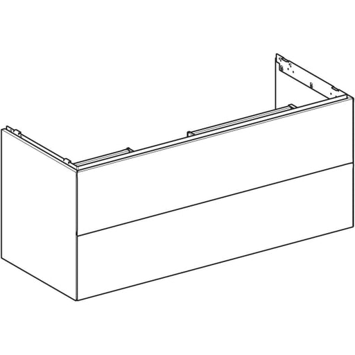 Geberit Vertriebs - ONE Unterschrank für WT/-Platte 2 Schubl., 118,4x50,4x47cm,sandgrau hgl