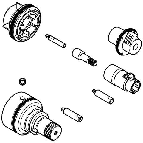 Grohe - Verlängerungsset 47780 27,5 mm für Rapido T bei Zentral-/Brause-THM