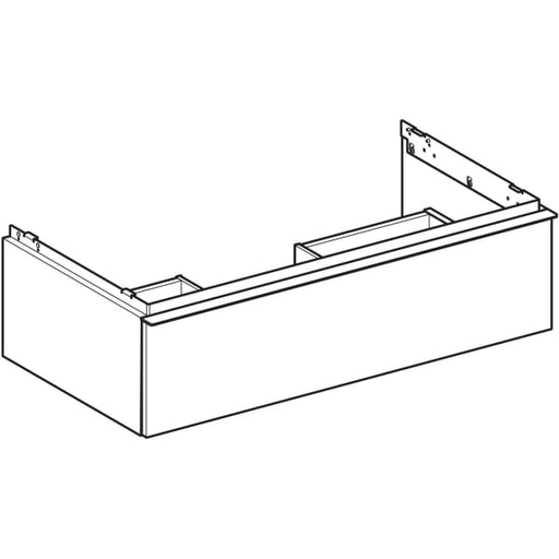 Geberit Vertriebs - iCon Unterschrank für WT, 1 Schubl. 88,8x24,7x47,6cm, Nussbaum hi./Gr. Lava