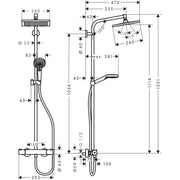 Hansgrohe - Showerpipe CROMETTA E 240 EcoSmart chrom