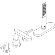 Hansgrohe - 4-Loch Wannenarmatur FINORIS F-Set Wannenrandmontage mit sBox chrom
