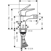 Hansgrohe - Bidetmischer AXOR Citterio E Hebelgriff chrom