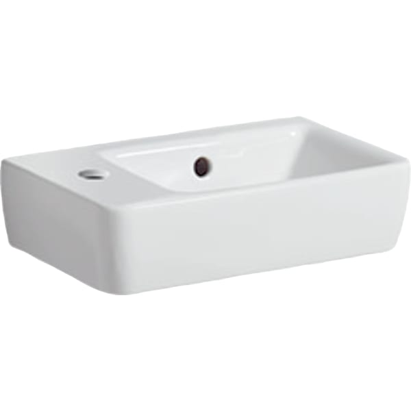 Geberit Vertriebs - HWB RENOVA NR.1 COMPRIMO 400x250mm mit Hahnloch links weiß(alpin)