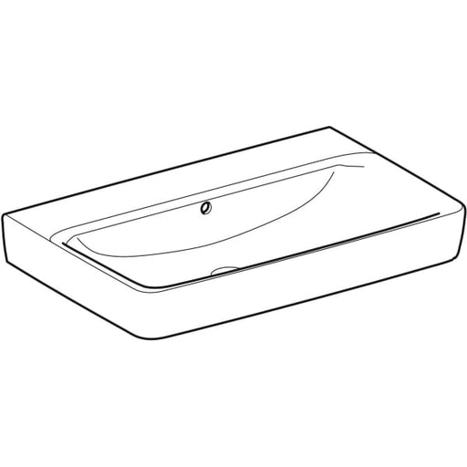 Geberit Vertriebs - RENOVA Plan Waschtisch, 75x48cm o. Hl., m. Ül., weiß, NEU