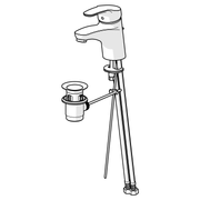Hansa - Waschtisch EHM HANSAMIX NEU 0109 flexible Schläuche chrom