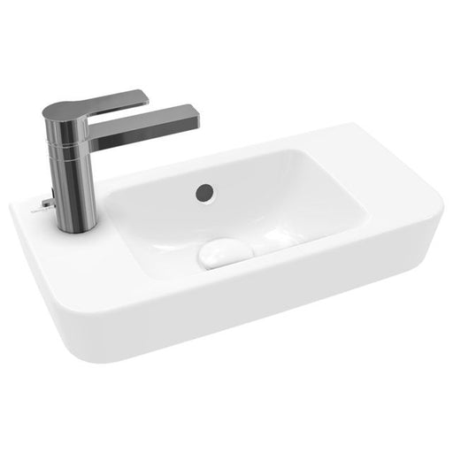 VILLEROY & BOCH - HWB Compact O.novo 500x250mm Eckig 1HL. li m. ÜL. Weiß Alpin AntiBac cplus
