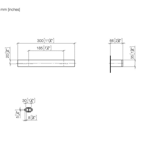 Dornbracht - Wannengriff MEM 83030780 Dark Platinum gebürstet
