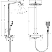 Hansgrohe - Showerpipe RAINDANCE Select chrom KB RAINDANCE E Air 1jet 360mm EcoSmart