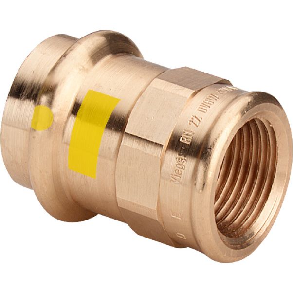 Viega - Übergangsstück PROFIPRESS G 2612 für Gas 22mm x 1 IG Rotguss