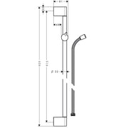 Hansgrohe - Brausenstange UNICA CROMETTA 85 900mm 2761400 m. Schlauch chrom