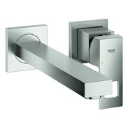 Grohe - 2-Loch-WT-Wandbatterie EUROCUBE 23447 Fertigmontageset supersteel
