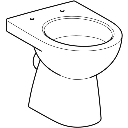 Geberit Vertriebs - RENOVA Stand-WC Tiefspüler, Abg.horiz teilgeschl.Form, T:49cm, weiß, KeraTect
