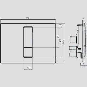 Sanitärtechnik Eisenberg - Sanit�rtechnik Eisenberg Betätigungsplatte Ineo Bright 2C weiß