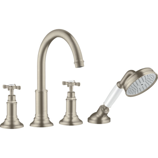 Hansgrohe - 4-Loch Wannenarmatur AXOR MONTREUX 16546820 brushed nickel für Wannenrandm