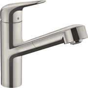Hansgrohe - Spültischmischer 150 FOCUS M42 Ausziehauslauf 1jet edelstahl-optik
