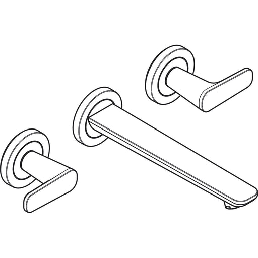 Hansgrohe - 3-Loch WTA Wand UP Axor Citterio C mit Auslauf 195 mm chrom