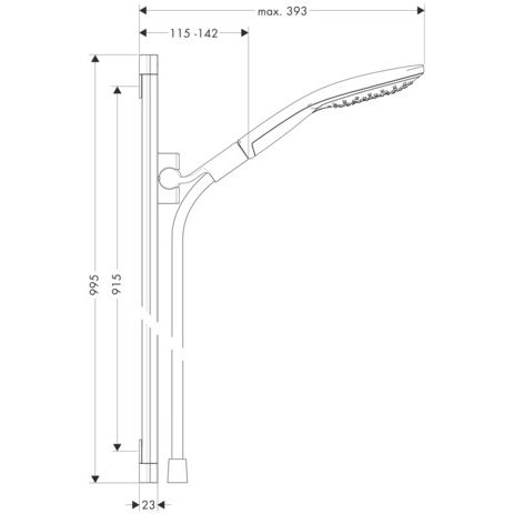Hansgrohe - Brausenset Raindance Select 150 Raindance Unica'S 900mm chrom