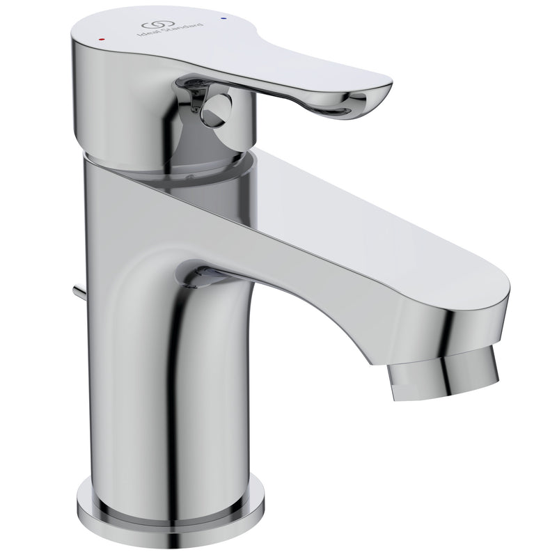 Ideal Standard - Waschtischarmatur ALPHA, m.Ablgarn. aus Kunststoff, Ausld.115mm, Chrom