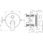 Ideal Standard - IS Badearmatur UP Connect Air DINEN 1717 d:163mm Brushed Gold