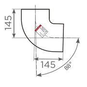 Fornatis - Bogen DN 150 88 Grad