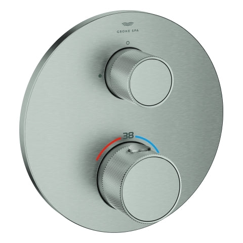 Grohe - THM-Brausebatt. Atrio Private C. 24396 2-W-Umst. Knopfbetät. supersteel