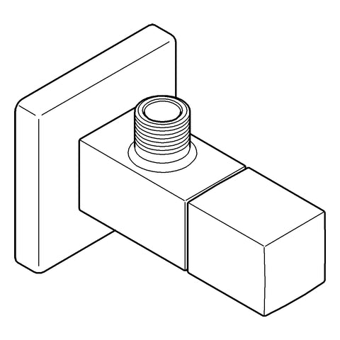 Grohe - Eckventil EUROCUBE 22012 DN15 Abgang 3/8'' supersteel