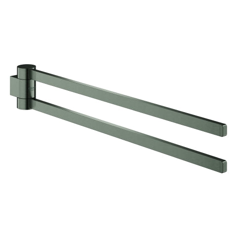 Grohe - Handtuchhalter SELECTION 41063 2-armig schwenkbar hard graphite geb