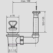 Sanitärtechnik Eisenberg - Sanit�rtechnik Eisenberg Ab-und Überlaufgarnitur für Spüle 11/2, mit Überlauf von oben