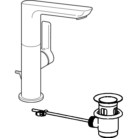 Hansa - Waschtisch EHM HANSALIGNA 5530 Hebel seitlich bedient chrom