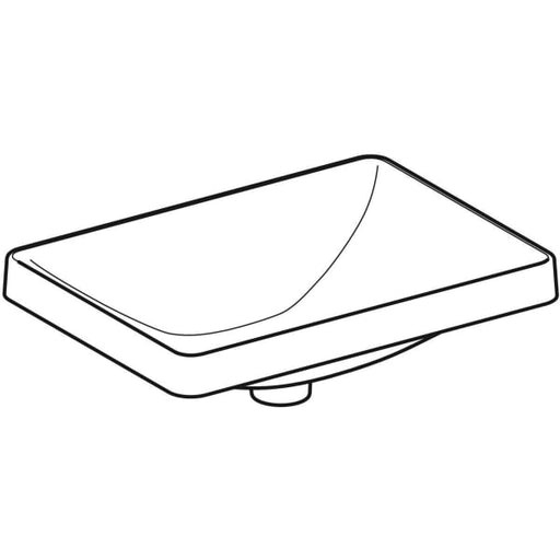 Geberit Vertriebs - Einbau-WT VARIFORM, rechteckig 550x400mm, ohne Hahnloch, o. Ül., weiß