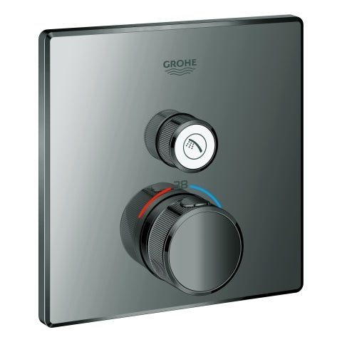Grohe - Thermostat GROTHERM SmartControl 29123 eckig FMS ein ASV hard graphite
