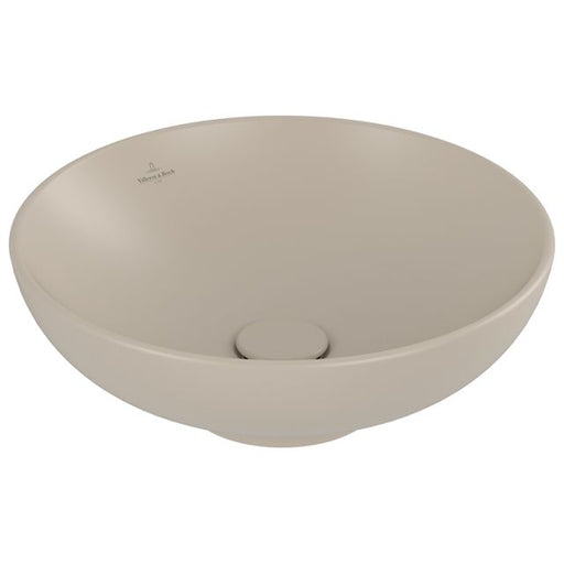 VILLEROY & BOCH - Aufsatzwaschbecken Loop&Friends 420x420mm Rund m. ÜL. Almond CeramicPlus
