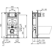Ideal Standard - WC-Element 150 M PROSYS, mechanisch
