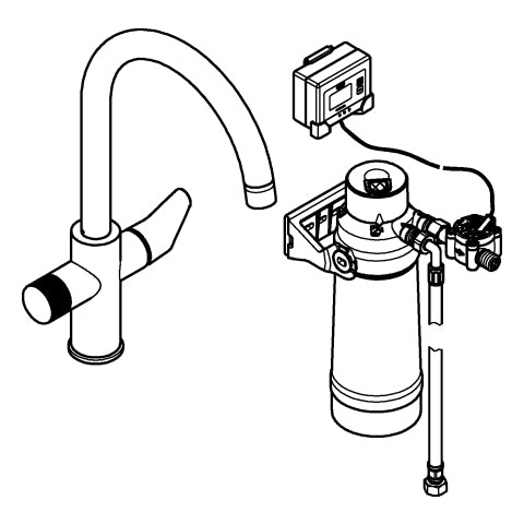 Grohe - Starter Kit GROHE Blue Pure BauCurve 30582 C-Auslauf US-Filter chrom