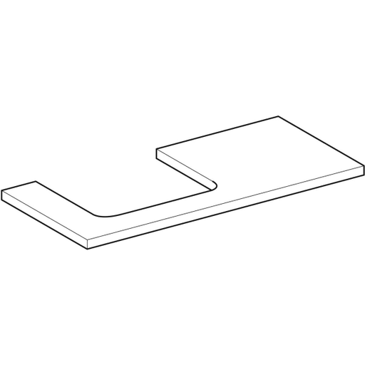 Geberit Vertriebs - ONE WT-Platte, Ausschnitt li, für AWT 105x3x47cm, Eiche